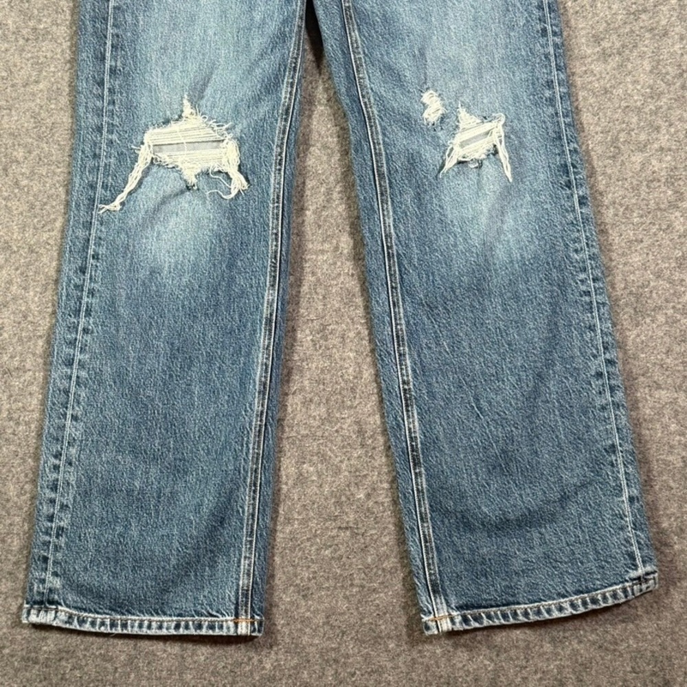 AYR The Secret Sauce Wide Leg Distressed Jeans Medium Wash Blue Size 26 Made LA - Picture 4 of 12